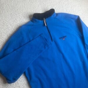 Vintage Polo Sport men's blue 1/4 quarter zip pullover 90s USA made xl